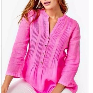 Lilly Pulitzer Vibrant Pink Blouse